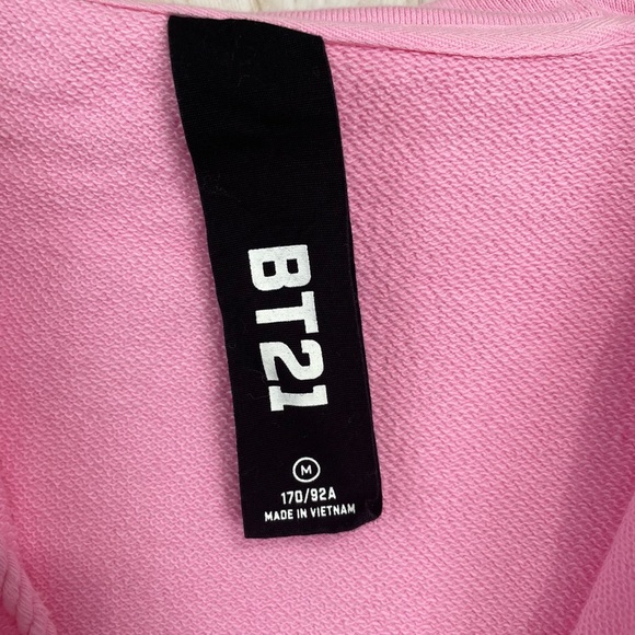 Bt21 Pink Zip up Hoodie Cooky Size M - Picture 14 of 14